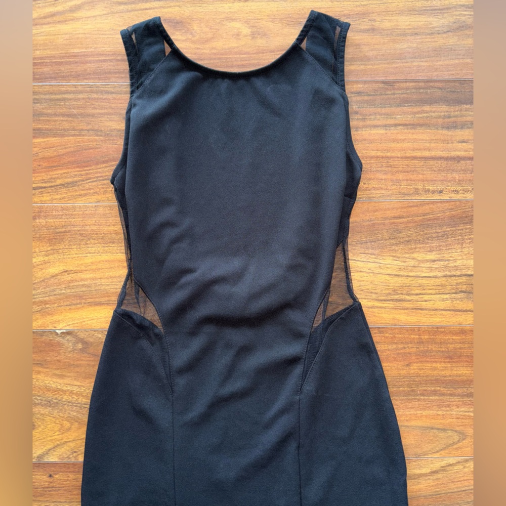 Windsor Black Sleeveless Maxi Gown with Sheer Side Panels - Picture 4 of 5